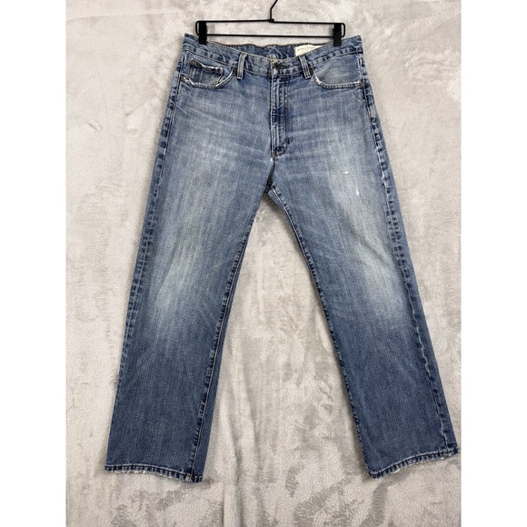 Vintage Polo Ralph Lauren Jeans Thompson Loose Men's Size 33x30  Medium Wash Y2K - Picture 1 of 13